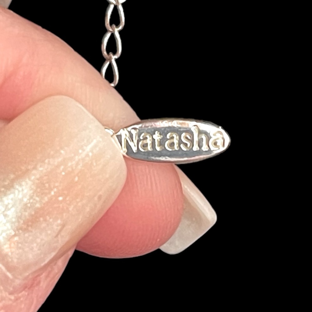 SIGNED NATASHA COUTURE CRYSTAL CHOKER NECKLACE | SILVERTONE STATEMENT - Picture 4 of 4